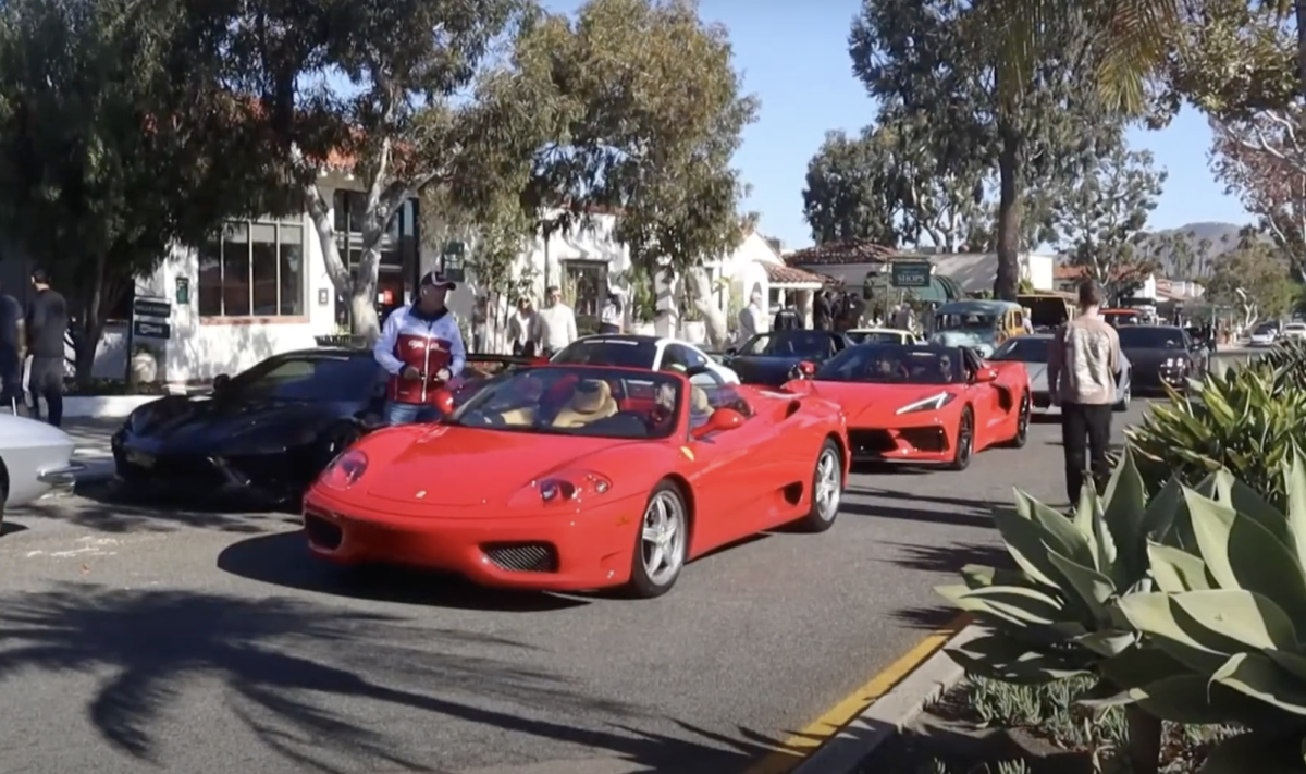 Cars stroll down Ranch Santa Fe, Calif. for a Cars & Coffee event. Falcon Vision focused on several community and feature stories for this week's show. Photo courtesy of Nickolas Sanchez-Kishko. 